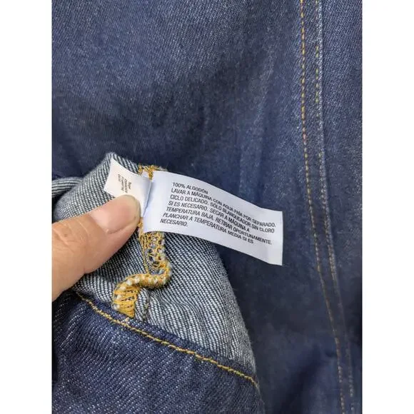 Women's Collared Denim Mini Dress - Future Collective With Alani Noelle Blue 8 - Picture 11 of 11